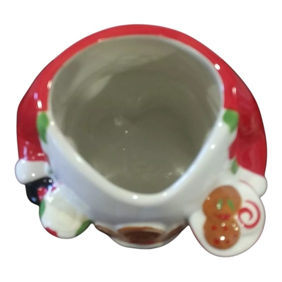 Sleigh Bell Bistro 11.5” Holiday Baking Chef Santa Claus Ceramic Cookie Jar - Picture 8 of 10